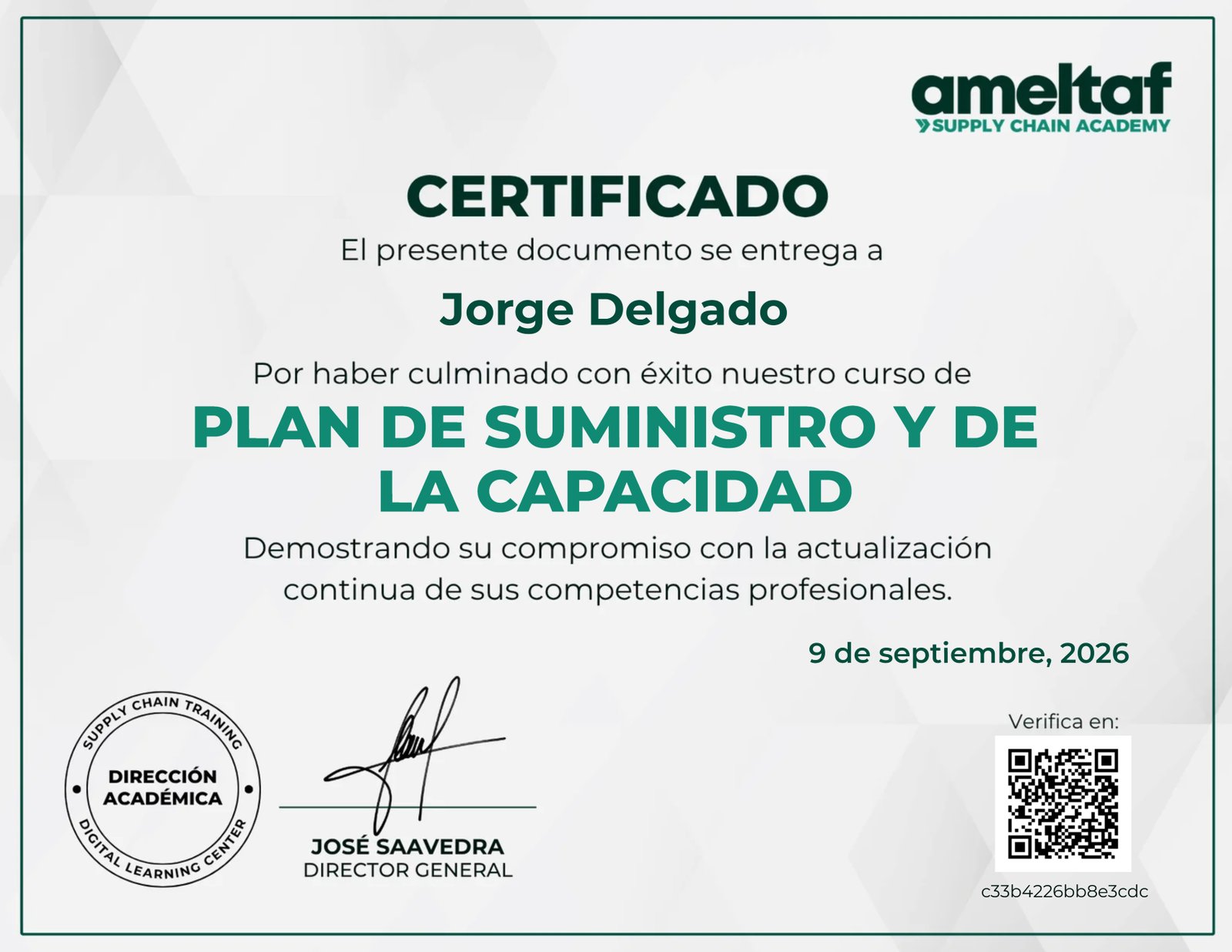 Plan de Suministro y de la Capacidad