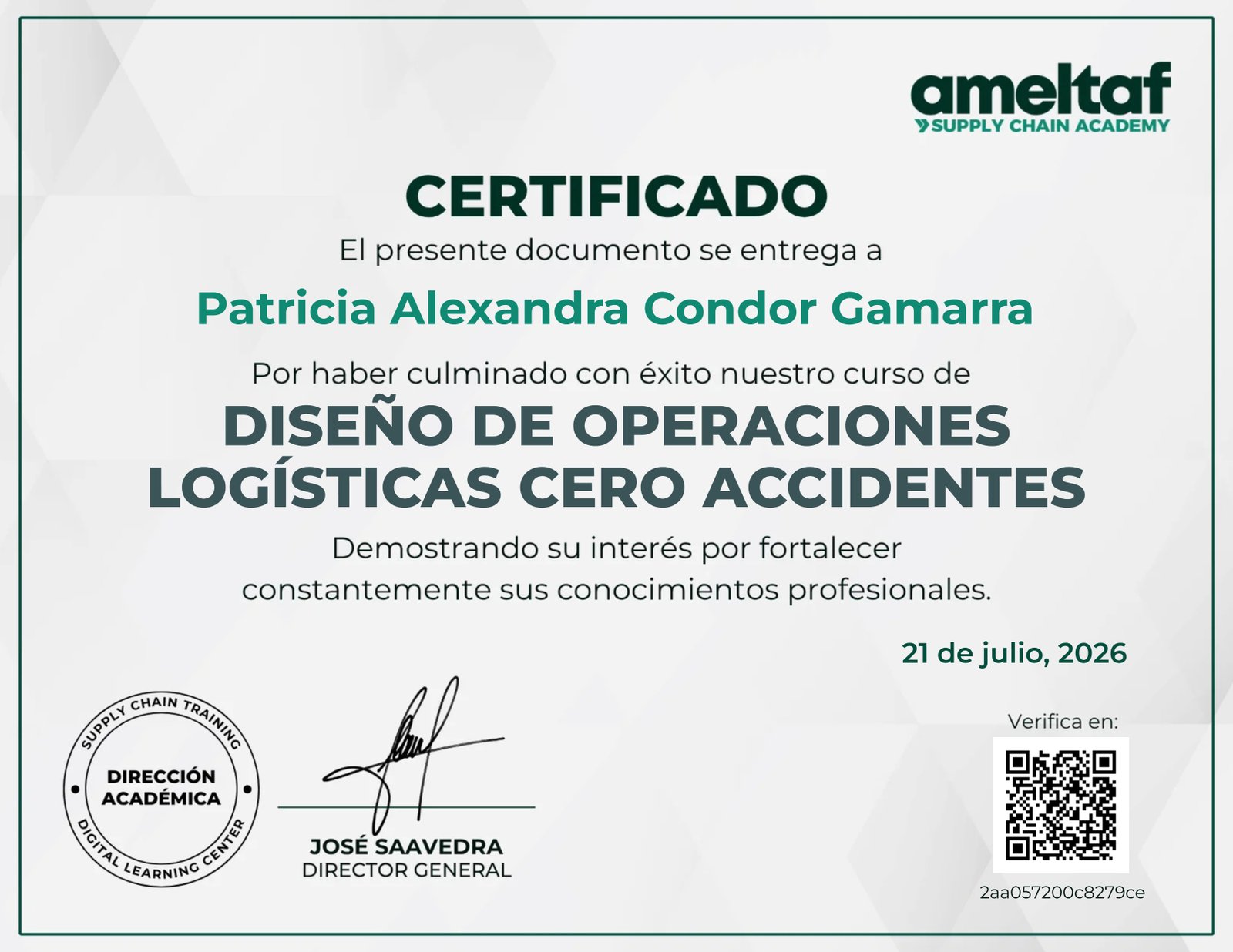 Diseño de Operaciones Logísticas Cero Accidentes